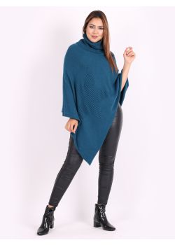 Modish Knitted Star Ladies Cowl Neck Poncho