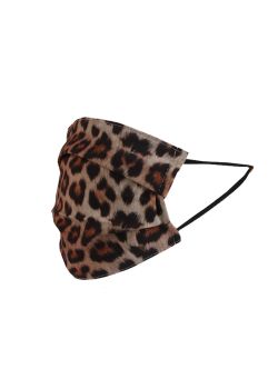 Leopard Print Pleated Cotton Face Mask (PACK OF 5)