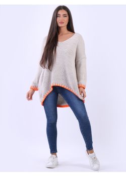 Made In Italy V-Neck Woolen Knitted Jumper