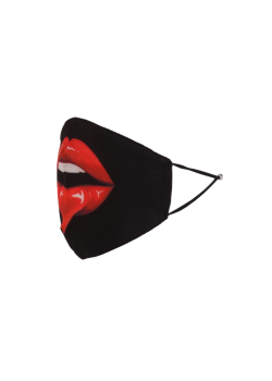 Glossy Red Lip Print Cotton Face Mask (PACK OF 5)