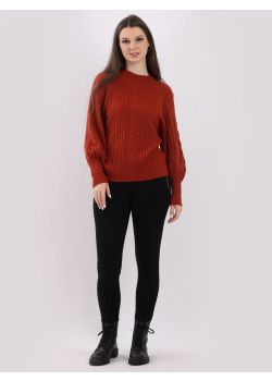 Italian Plain Ribbed Knitted Ladies Lagenlook Crop Jumper